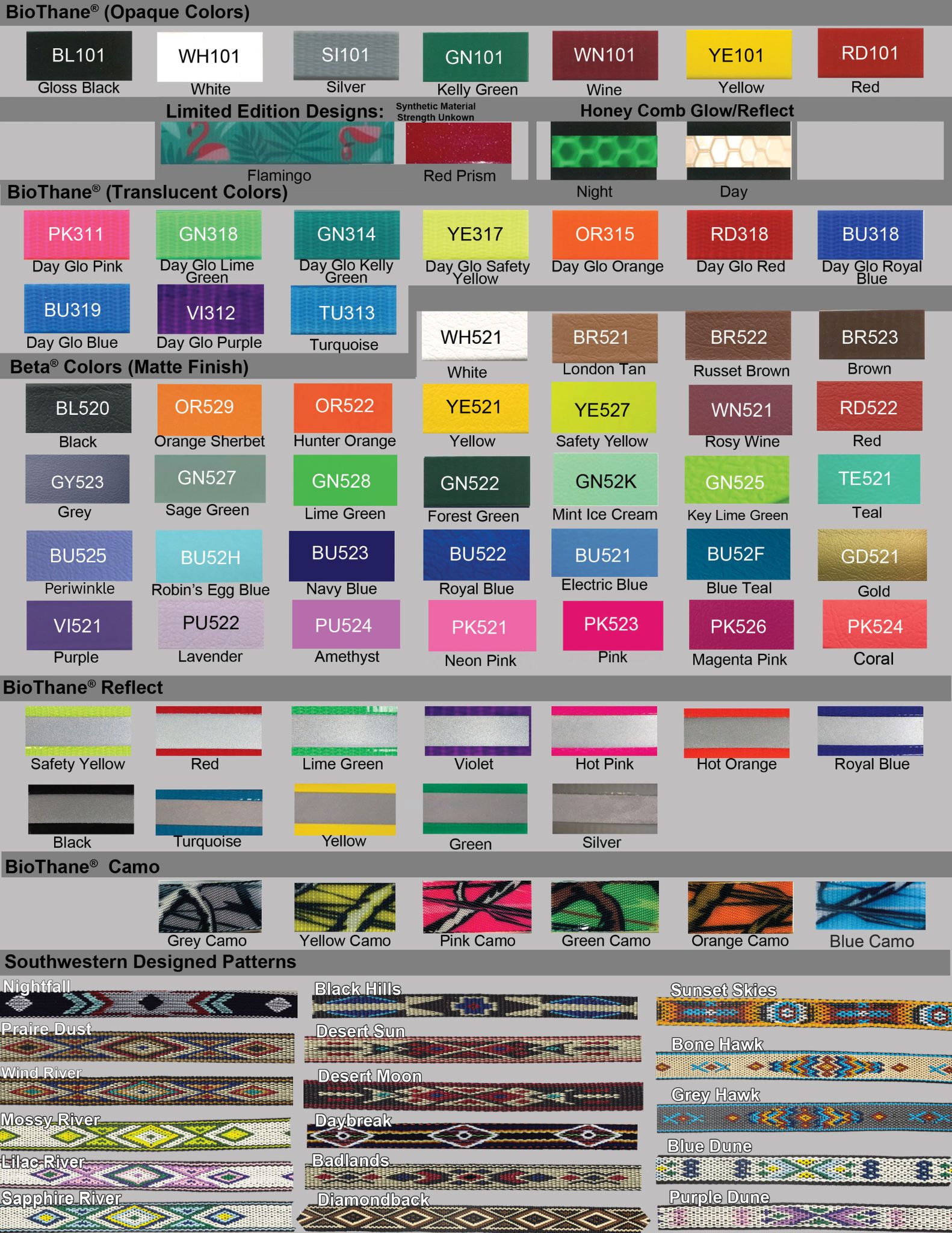2026 Color Chart